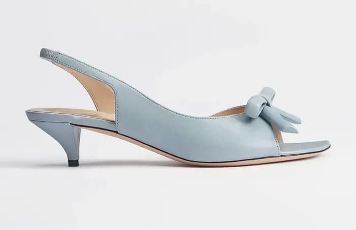 Sandales élégantes à talons bas en satin avec nœud pour femme