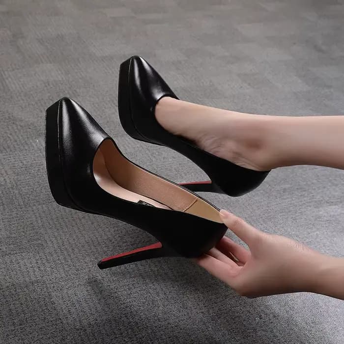 Escarpins à plateforme en cuir PU pour femmes