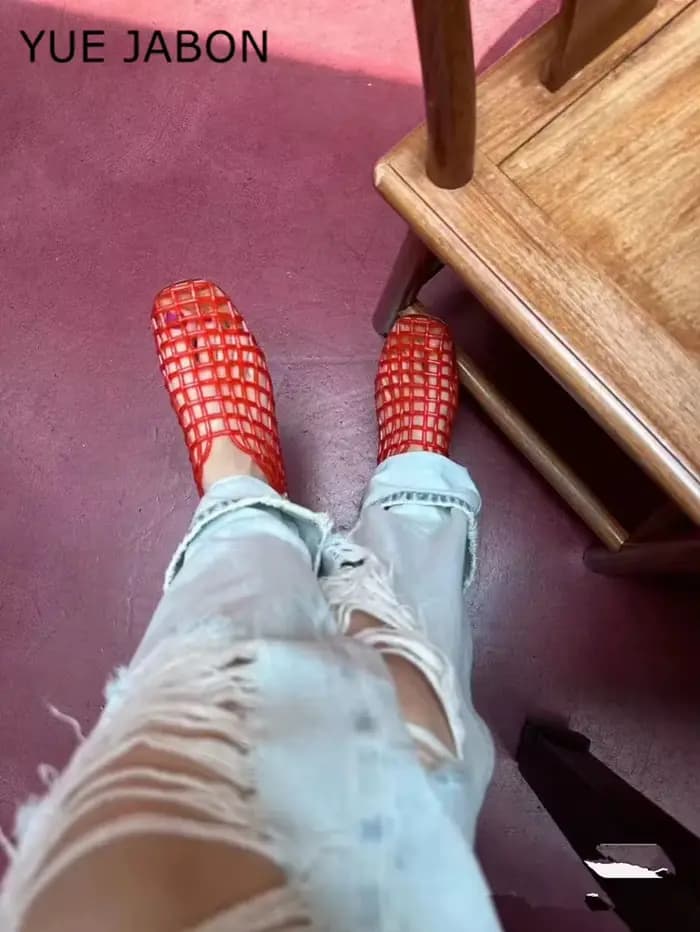 Ballerines en Maille Tissée pour Femme