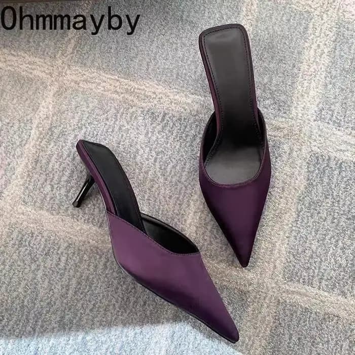 Mules d'été à talons hauts pour femmes