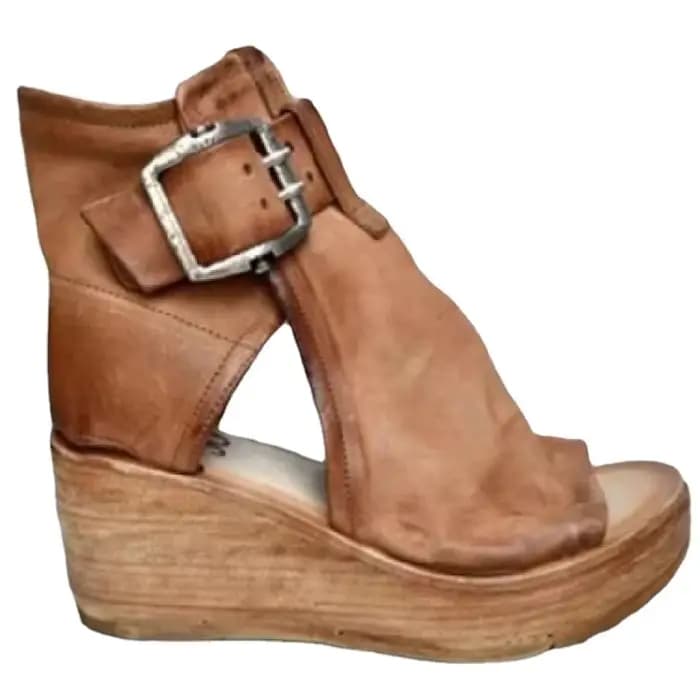 Femmes sandales d'été chaussures nouvelle mode rétro Peep Toe plate-forme