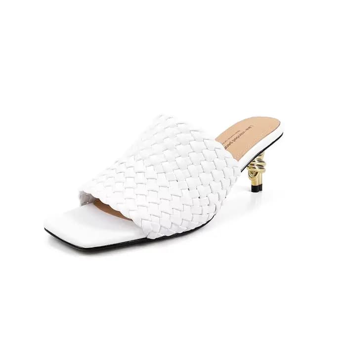 Sandales d'été femmes Style concis pantoufles tissage