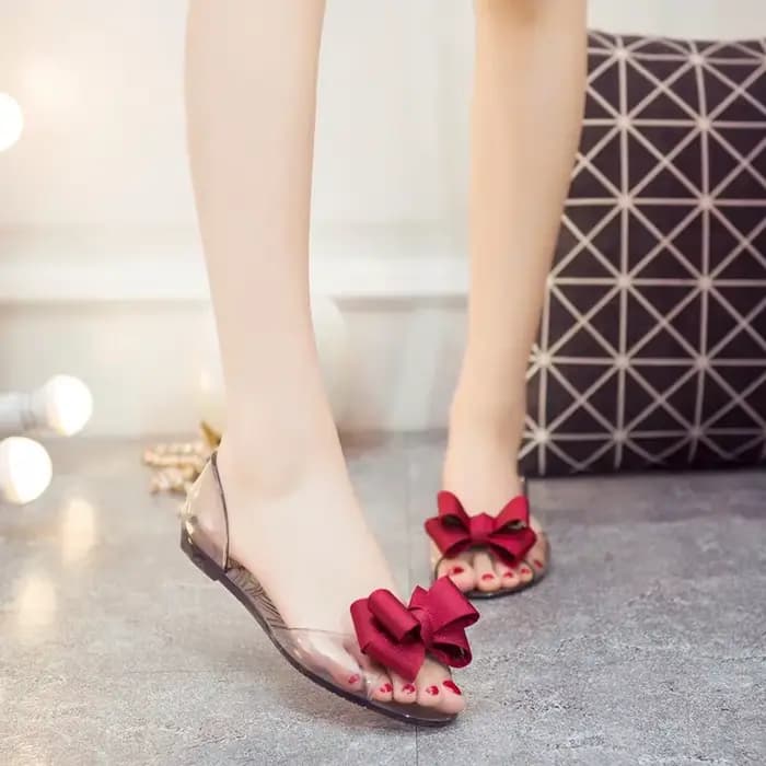 Sandales plates en gelée pour femmes