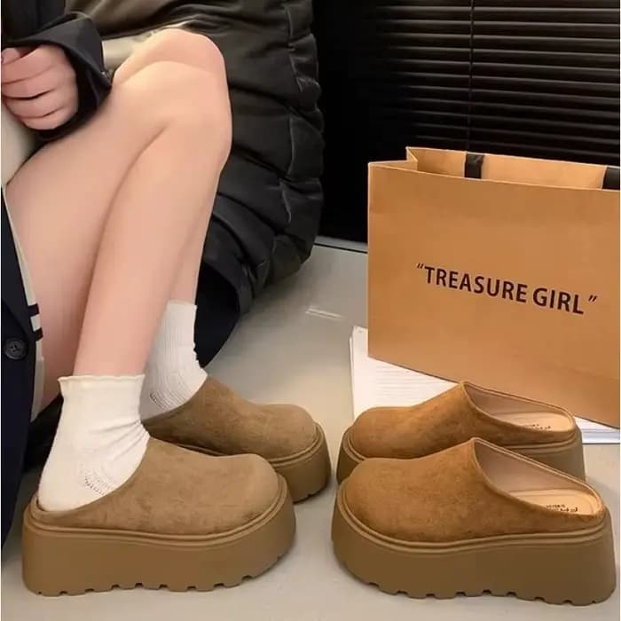 Nouvelles chaussures mule à plateforme à semelles épaisses pour femmes