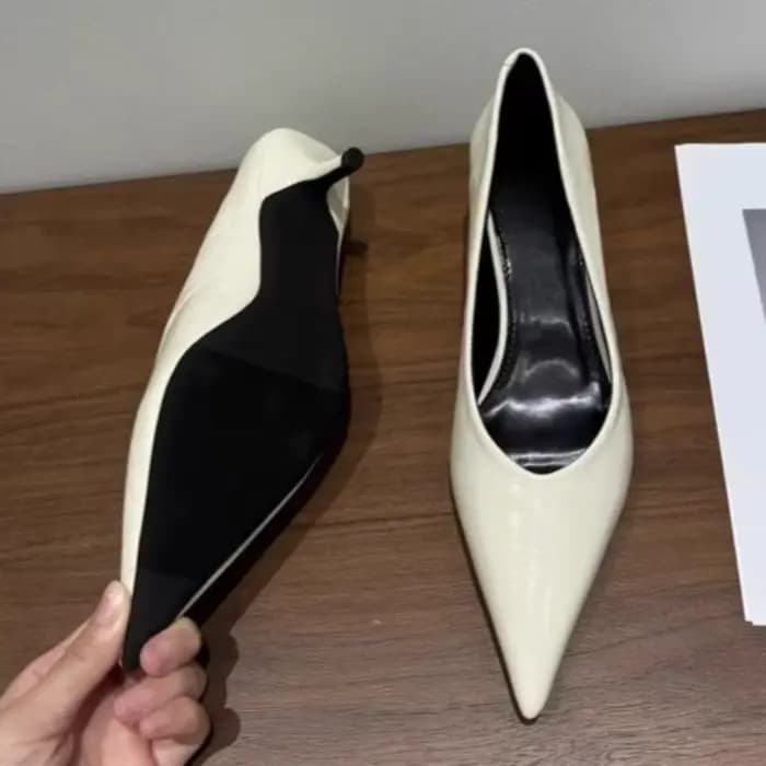 Chaussures à talons hauts en cuir pour femmes