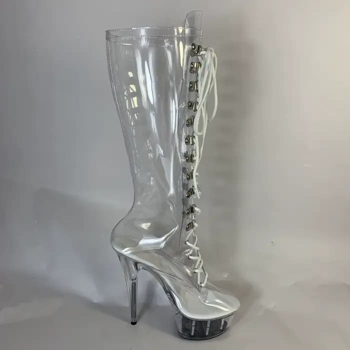 Chaussures à Talons Hauts Transparents pour Femme