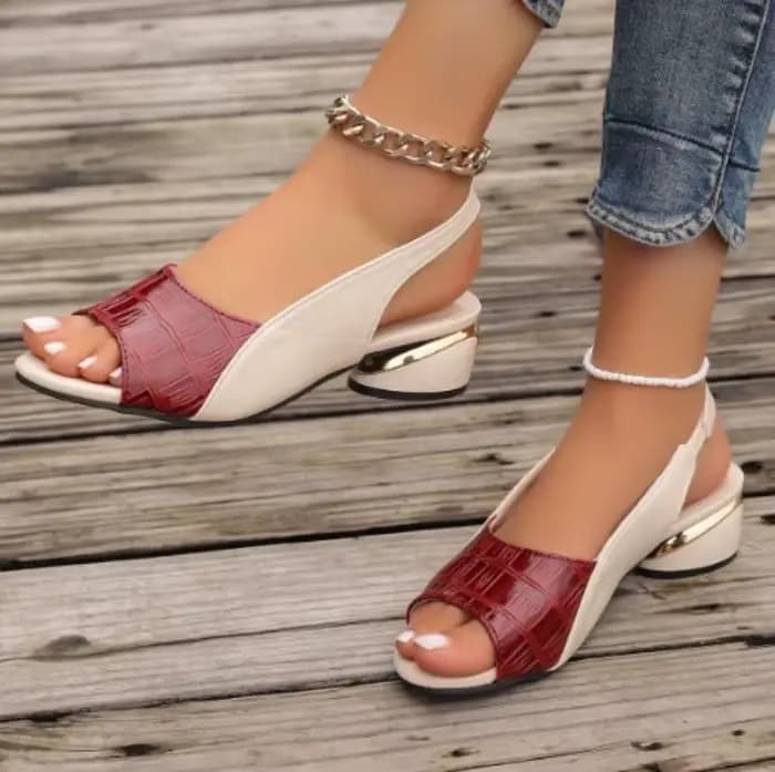 Sandales de luxe décontractées en cuir pour femmes