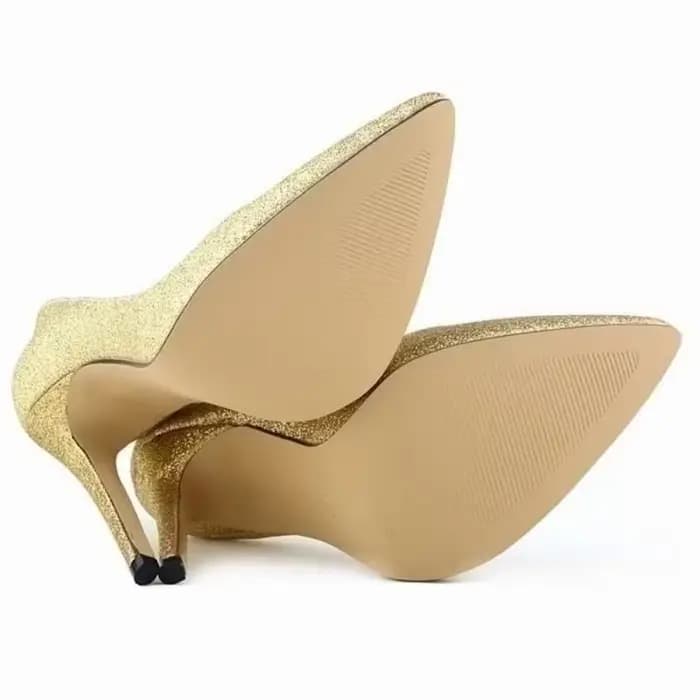 Femmes pompes or argent paillettes mode Sexy 11 cm talons hauts Serpentine bout pointu
