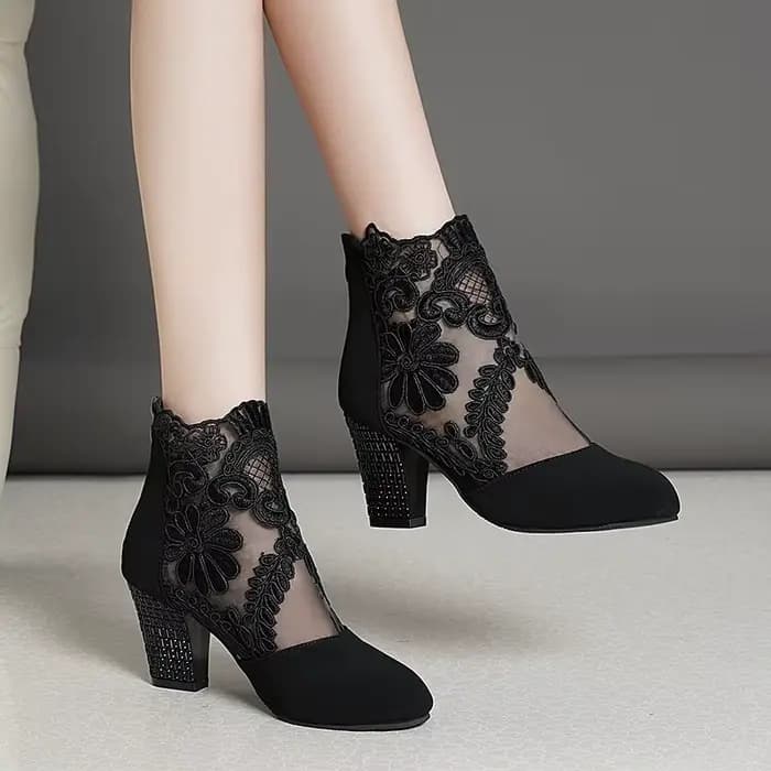 Escarpins en dentelle à talons hauts pour femmes