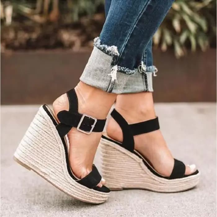 Nouvelles sandales compensées espadrilles pour femme 2026