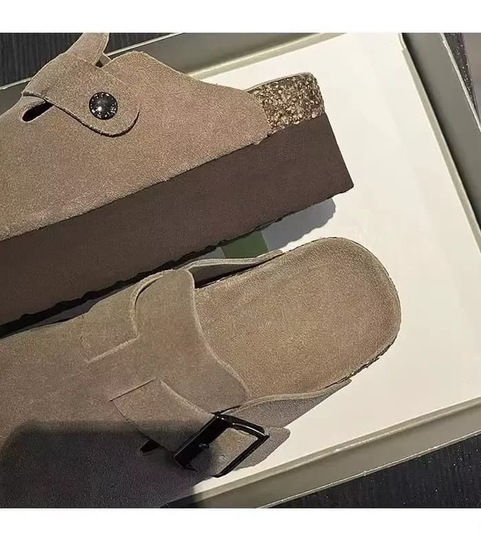 Pantoufles d'été à bout mule semi-dérapant pour femmes