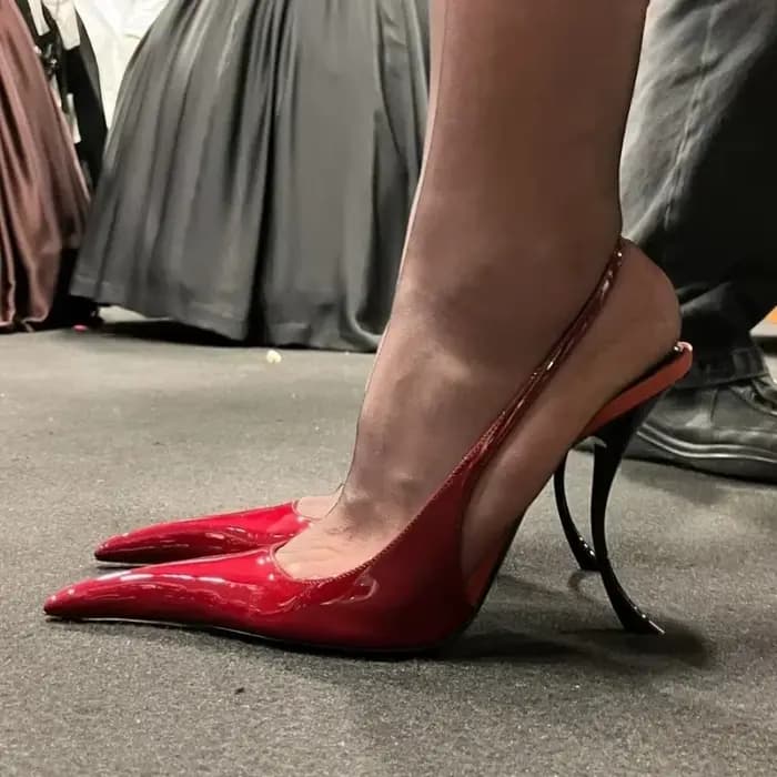 Sandales d'été à talons aiguilles et bout pointu pour femme