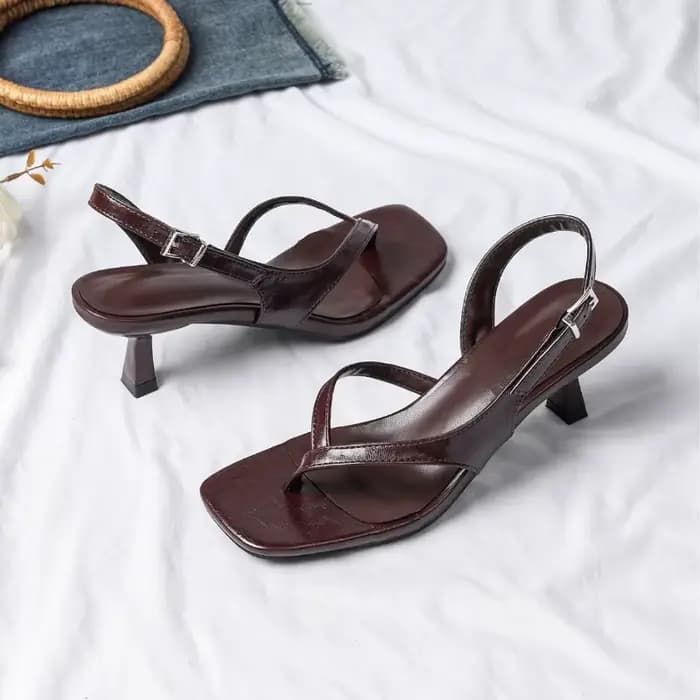 Sandales pour femmes, sandales à talons hauts, style élégant, chaussures d'été pour femmes, confortables, respirantes, sandales à talons en PU