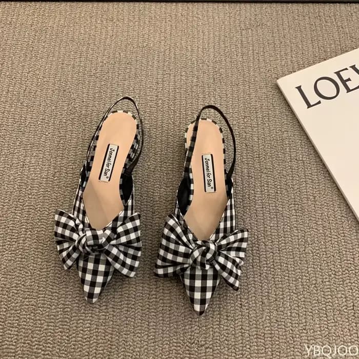 Baotou-Sandales pointues à talons bas pour femmes