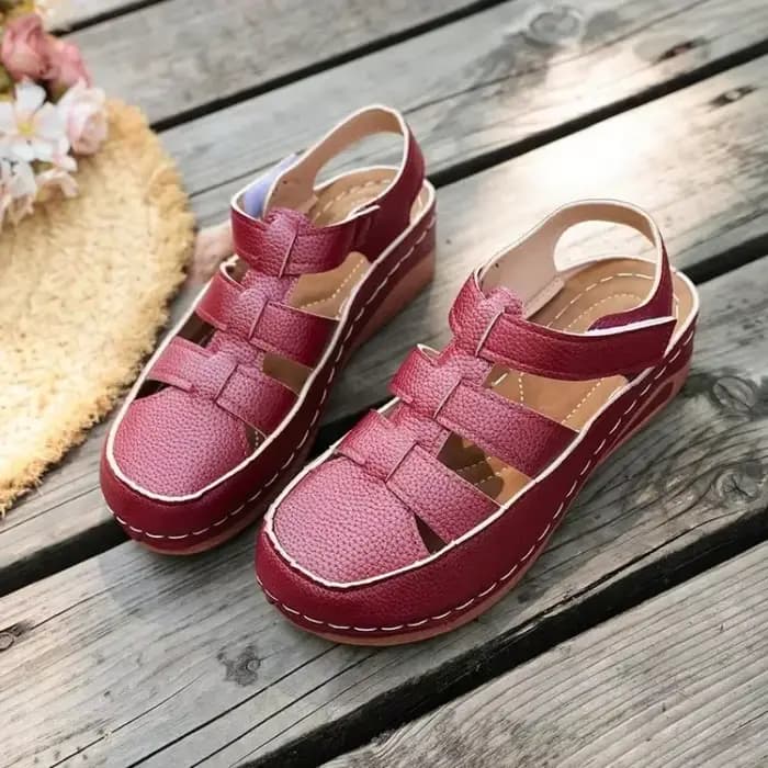 Sandales pour femmes, chaussures d'été à plateforme compensée
