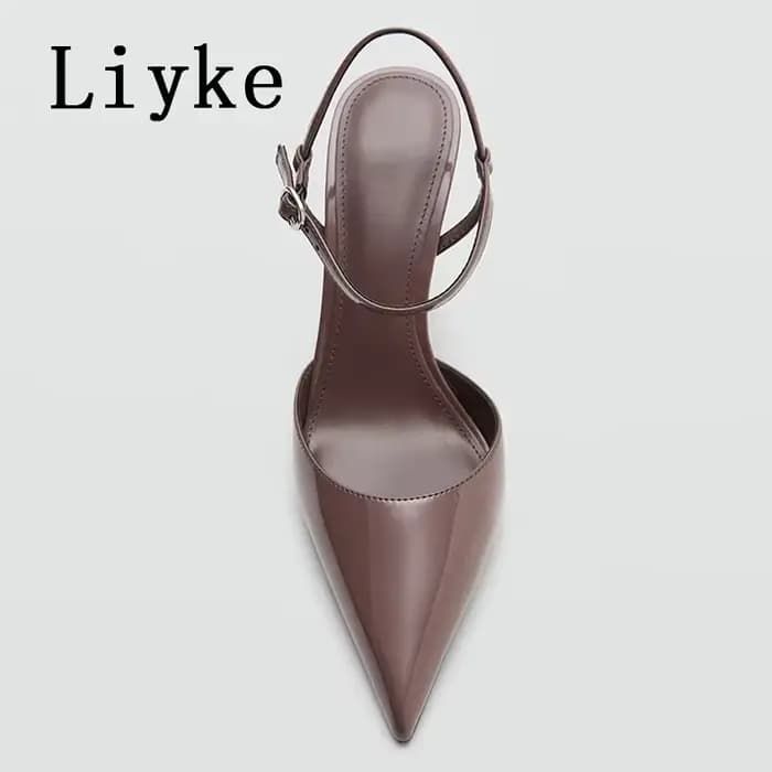 Sandales Liyke élégantes à bout pointu avec bride à boucle