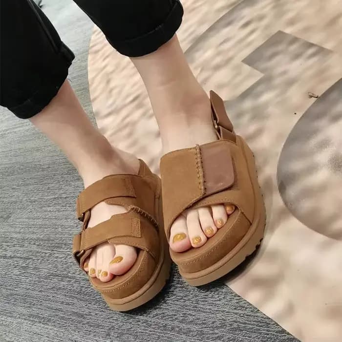 Sandales compensées à plateforme épaisse pour femme