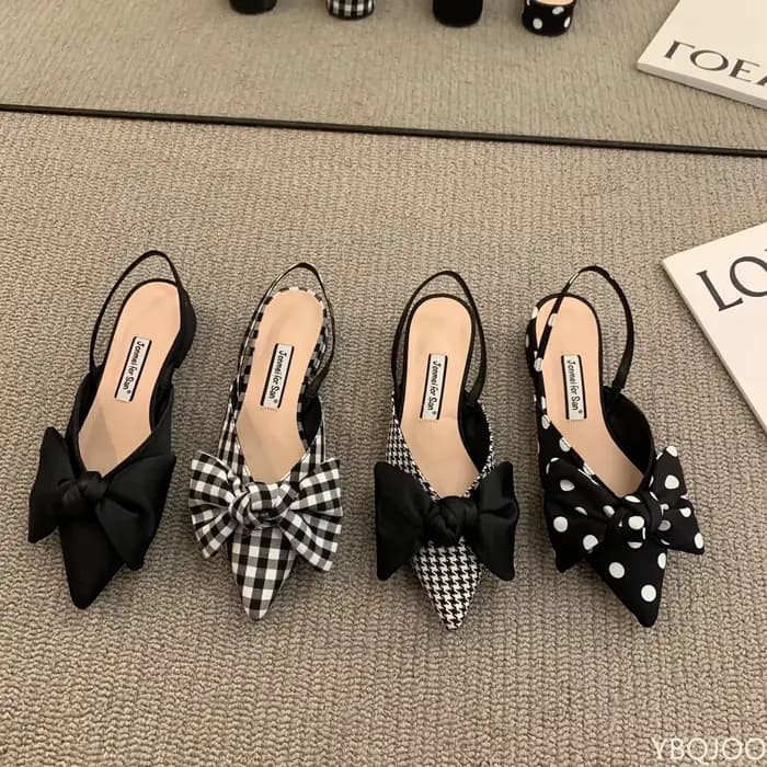 Baotou-Sandales pointues à talons bas pour femmes