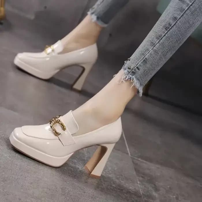 Escarpins à Talons Hauts Carrés pour Femme