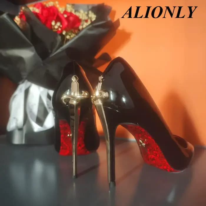 Alionly Nouveauté 2026 Escarpins fins à talons hauts de 8 cm pour femme, à bout pointu, à enfiler, élégants, pour bal de promo, mariage, sandales de soirée