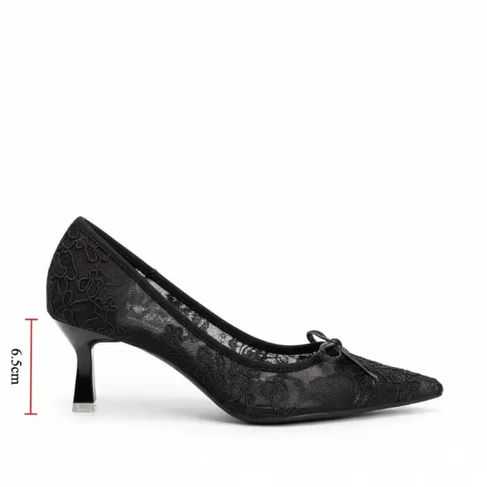 Chaussures de mariage escarpins de mariée pour femmes dentelle élégante avec nœud décor bout pointu maille talons aiguilles confortable classique fête