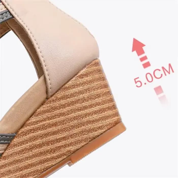BEYARNE plate-forme talon compensé plate-forme sandales femmes été nouveau sac talon fermeture éclair chaussures romaines mode décontracté femmes sandales