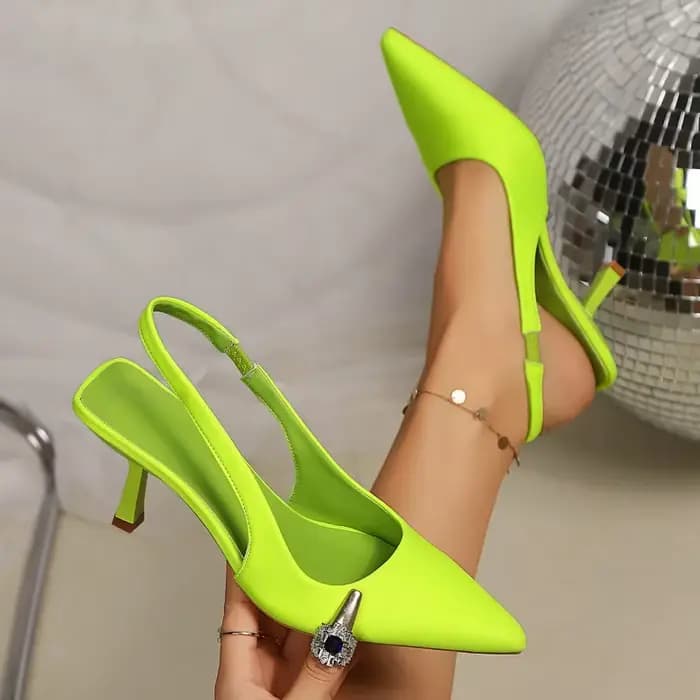 Sandales à talons hauts vert clair pour femmes