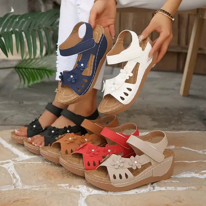 Sandales compensées grandes tailles pour femmes