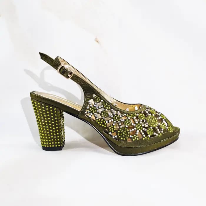 Nouvel ensemble chaussures et sac 2026 au design strass inspiré de l'Afrique