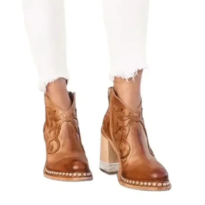 Bottines en cuir pour femmes