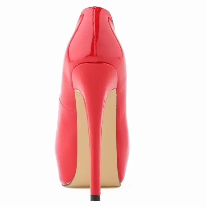 LOSLANDIFEN femmes talons hauts pompes 14 cm bout rond