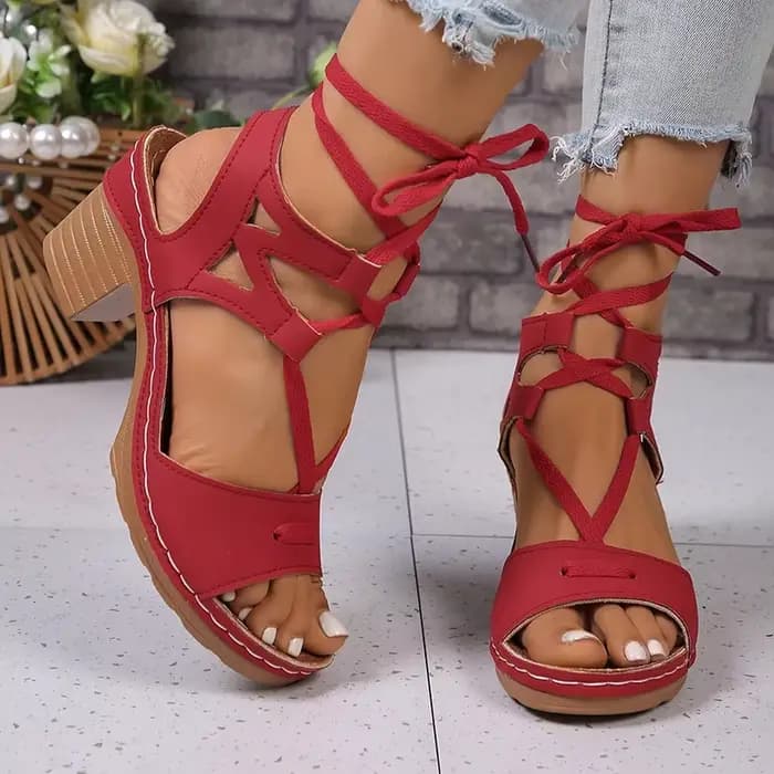 Sandales à talons épais pour femmes