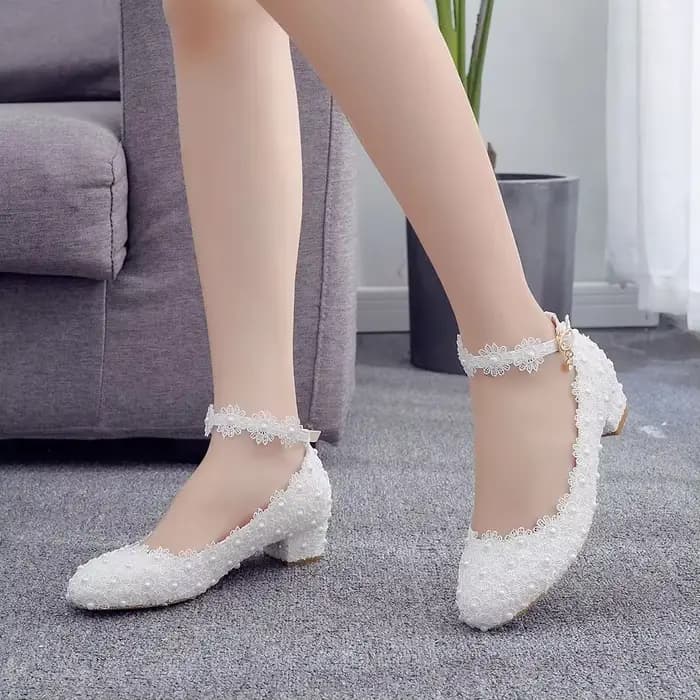 Escarpins pointus en dentelle perlée pour femmes, talons hauts 3cm, escarpins à bouche peu profonde, blanc, rose, mariée sexy, fête, demoiselle d'honneur