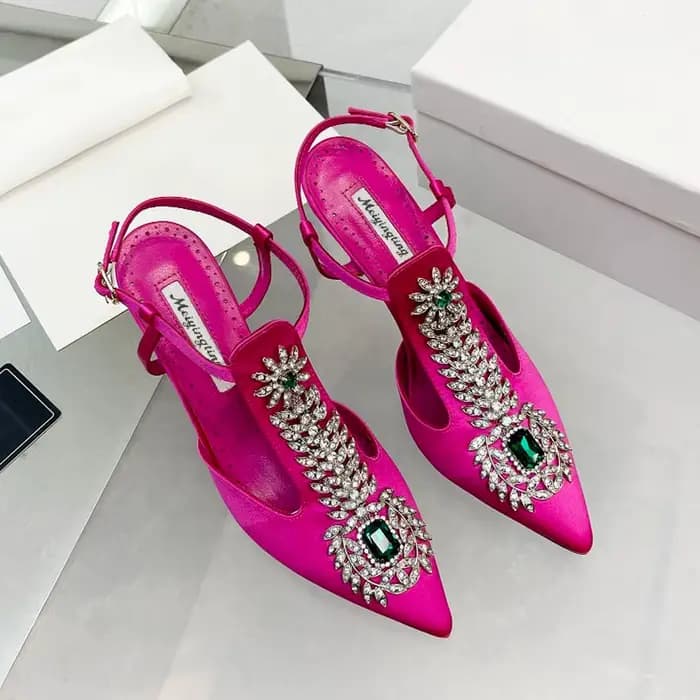 2025 luxe femmes talons hauts strass pointu mariage
