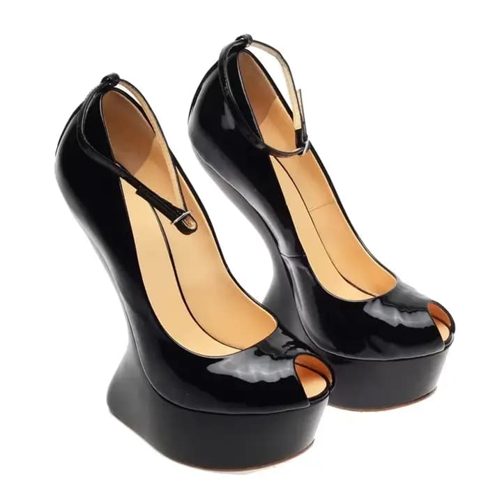 Nouvelles Arrivées : Escarpins Sexy à Bout Ouvert en Cuir Style Original, Personnalisables, Chaussures de Défilé Tendance pour Femmes