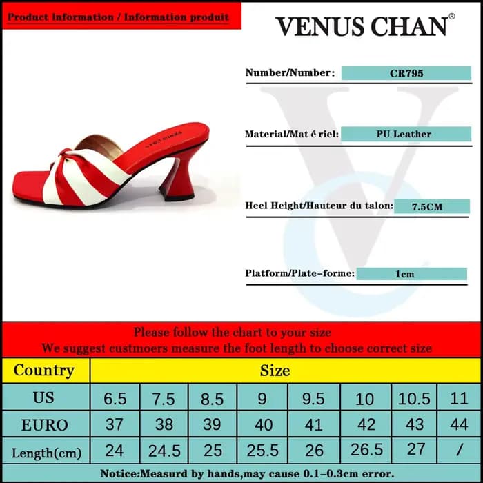 Venus Chan-Sandales d'été pour femmes