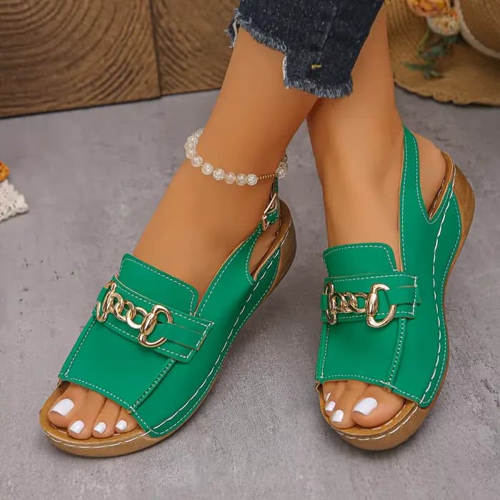 Sandales décontractées à talons compensés pour femme – Chaussures d'été légères