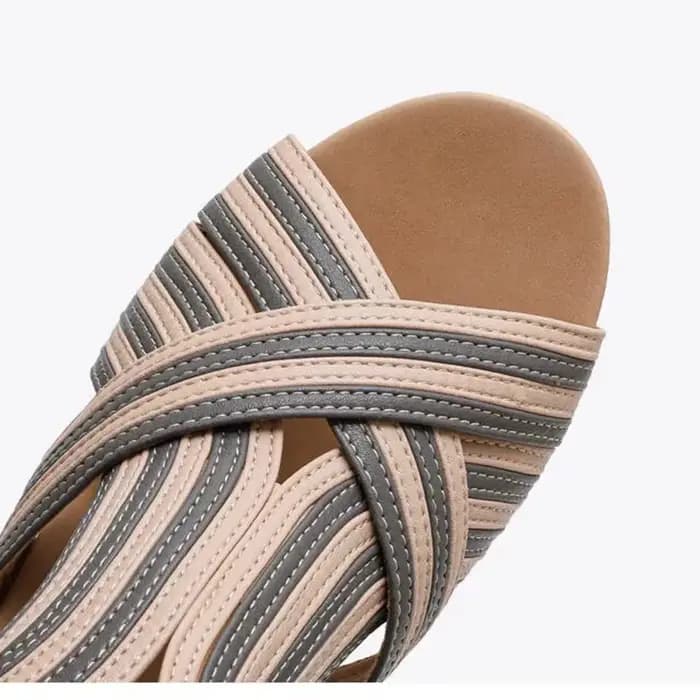 BEYARNE plate-forme talon compensé plate-forme sandales femmes été nouveau sac talon fermeture éclair chaussures romaines mode décontracté femmes sandales