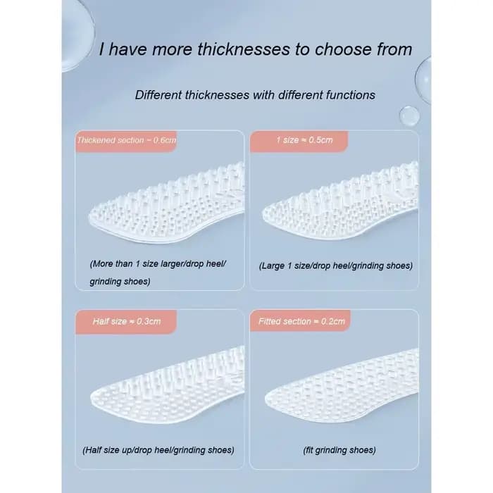 Protections de talon en silicone antidérapantes