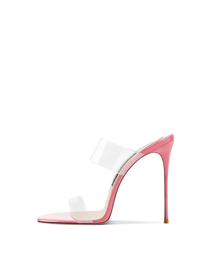 Rose été nouvelles sandales à bout ouvert à la mode talons hauts femmes