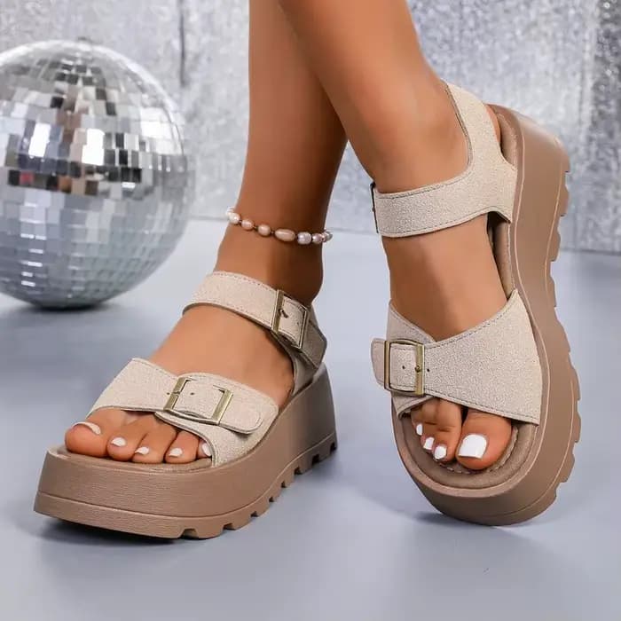 Sandales compensées d'été pour femme