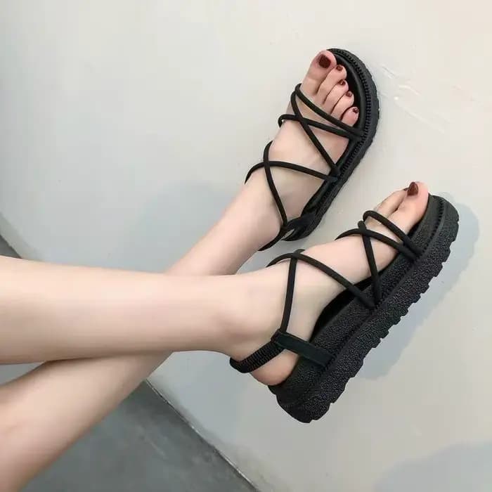 Sandales pour femme plate-forme été 2025 plage chaussures pour femmes chaussures beiges avec talons moyens orthopédiques Style romain quotidien F H Vip
