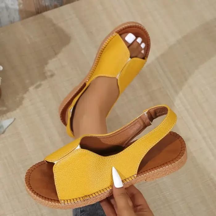 Sandales plates d'été pour femmes, chaussures d'extérieur confortables et ouvertes, nouvelle collection