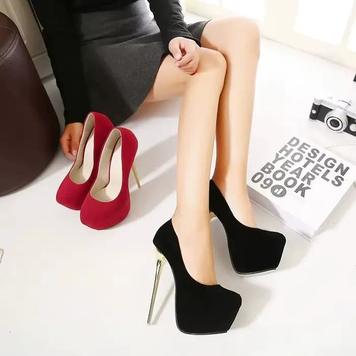 Escarpins à Talons Hauts et Flocage pour Femme