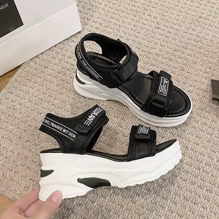 Femmes Sport sandale été nouvelle mode pente talon plate-forme surélevée chaussures filles loisirs de plein air à talons hauts bouche de poisson sandales