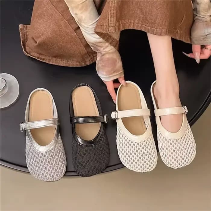 Mules Mary Jane en maille respirante pour femmes