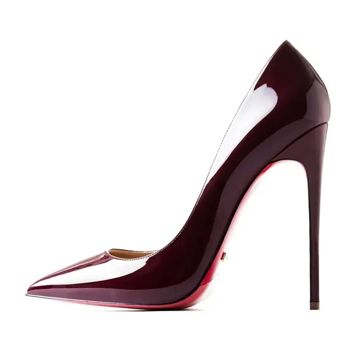 HLTINO 12 cm fond rouge talons hauts en cuir véritable chaussures de luxe femmes Super