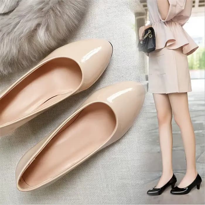 Chaussures dames pompes talon moyen nu Sexy talons hauts
