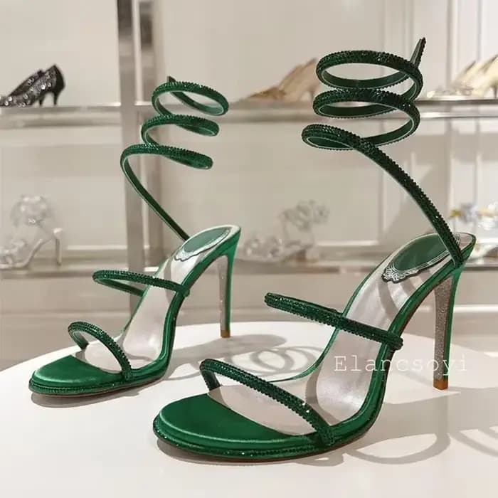 Sandales de gladiateur à talons hauts et fins pour femmes