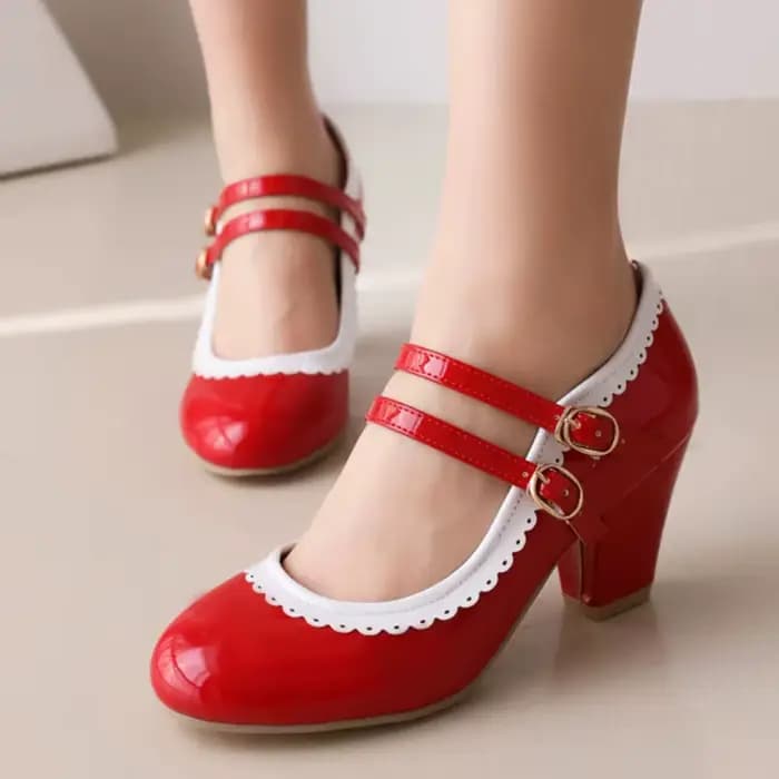 Escarpins Mary Janes à talons hauts pour femmes
